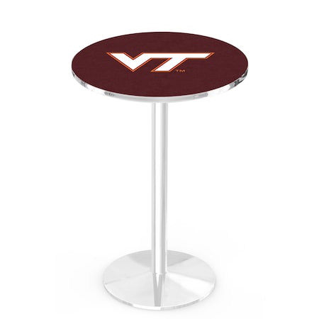 36 Chrome Virginia Tech Pub Table